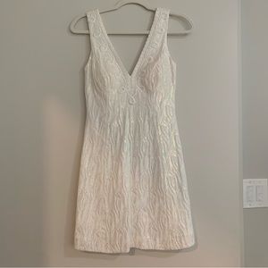 Lilly Pulitzer Brynn Dress in Iridescent Water Jacquard Resort White